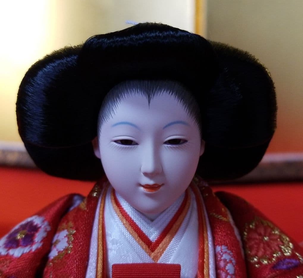 雛人形　三人官女　赤