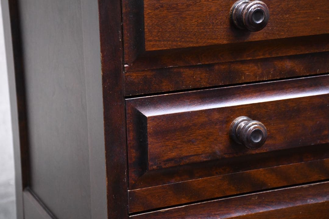 EBK28 北海道民芸家具 HM535 縦長タンス 7段チェスト カバ/樺材