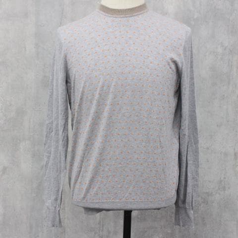 ◇ブルネロクチネリ クルーネックニット 薄手 100％コットン
