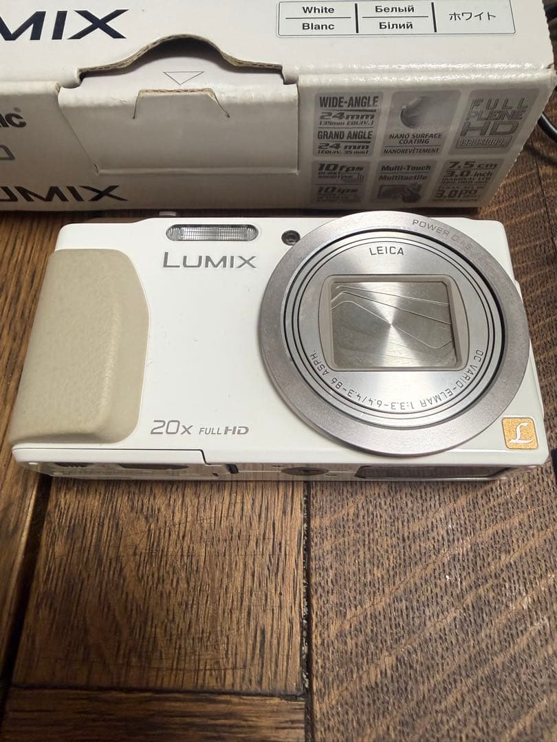 動作確認済 美品 Panasonic LUMIX TZ40 ホワイト コンデジ