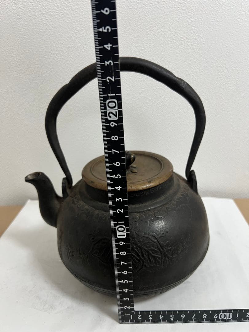 時代物 龍文堂造 鉄瓶 茶道具