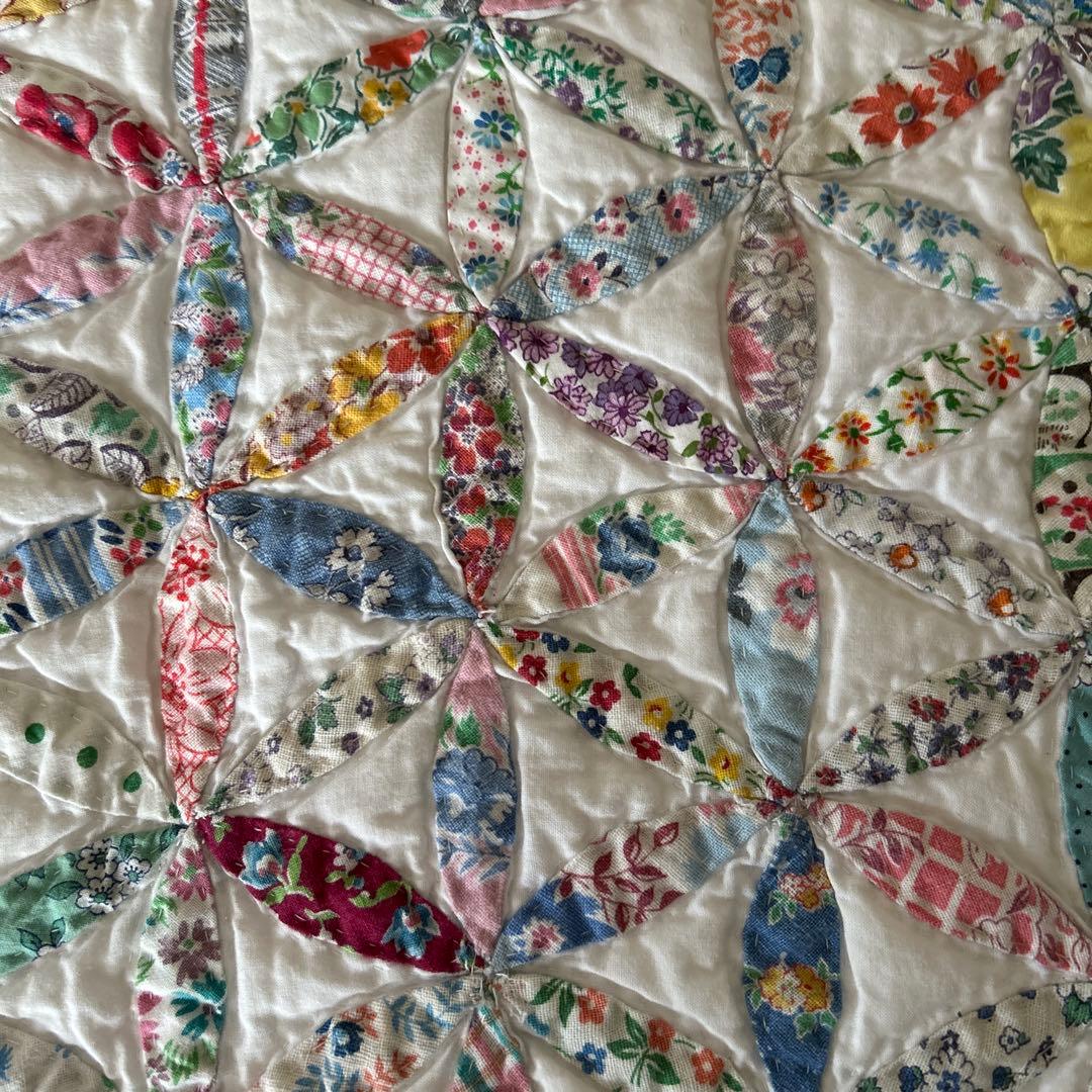 【516】 ハンドメイド　パッチワークキルト　フィードサックのフリーマット