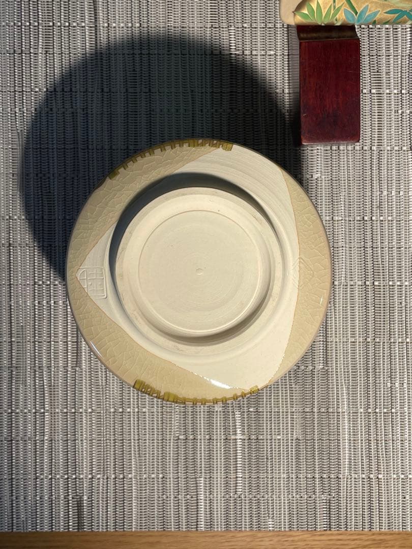 127桑野むつ子 京都 御所の花十二ヶ月【1月 河竹】抹茶椀・和陶皿 しおり付