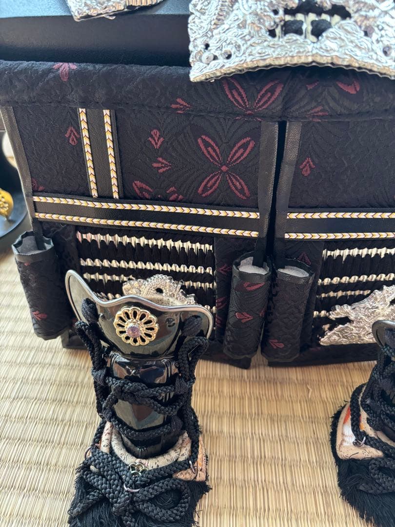 五月人形 武士の鎧飾り 正絹製