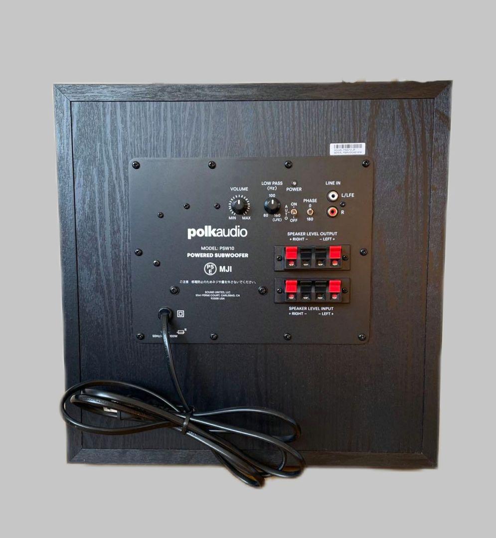 Polk Audio PSW10 サブウーファー ブラックアッシュ ほぼ未使用