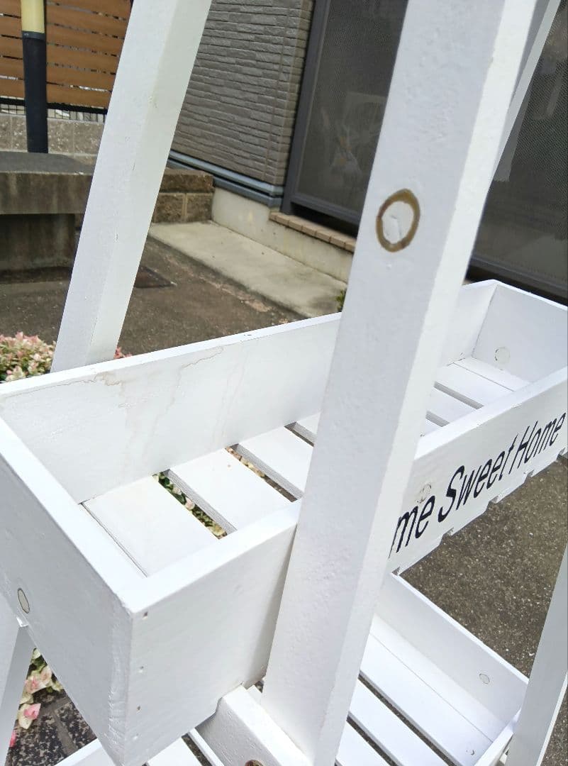 ☆新品　白色　1個　風車　プランターラック 　ガーデニング　鉢台　植物