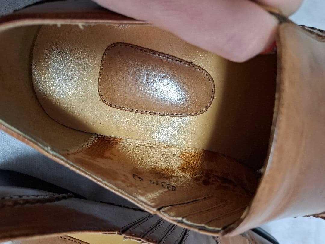 Vin28！GUCCI☆ レザー ブラウン ローファー 革靴