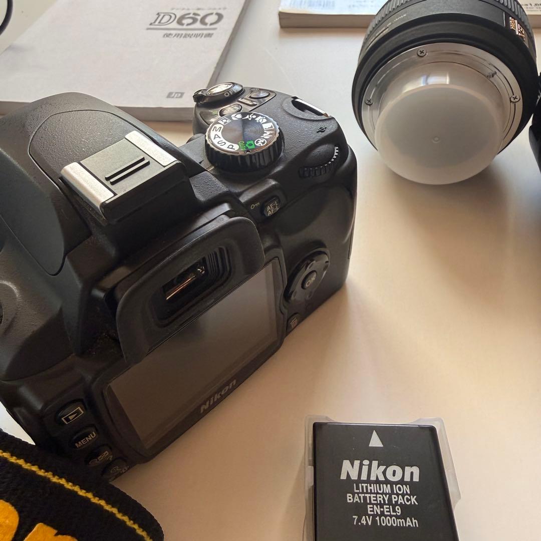 NikonD60 デジタル一眼レフカメラ キット シグマ 単焦点レンズ付き
