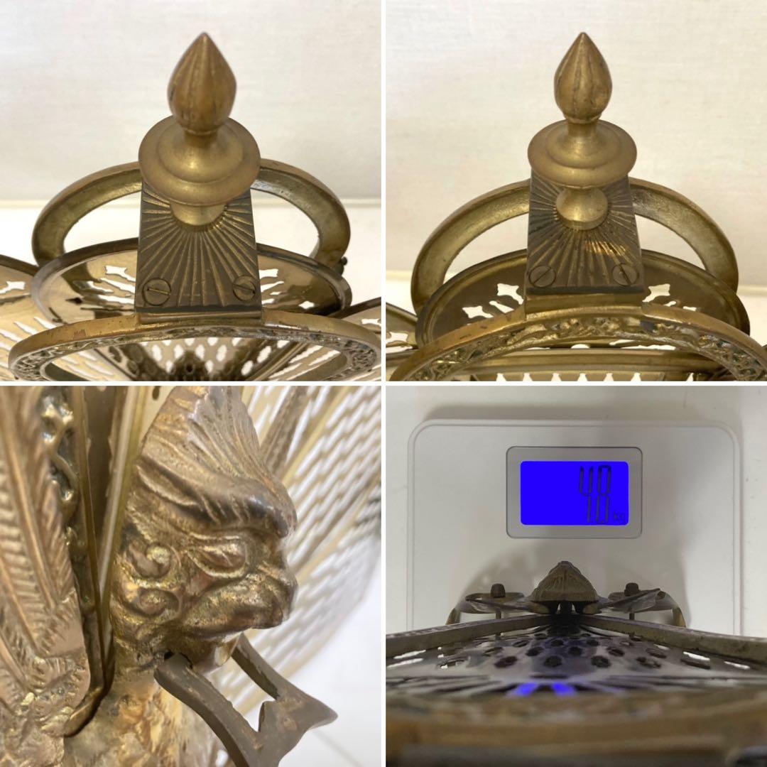 ファイヤースクリーン 暖炉 ストーブ 衝立 真鍮 金属 レトロ ヴィンテージ