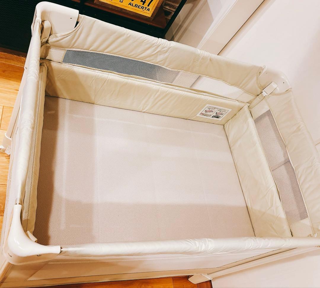 美品！Aprica アップリカ ベビーベッド ココネルエアー ミルク