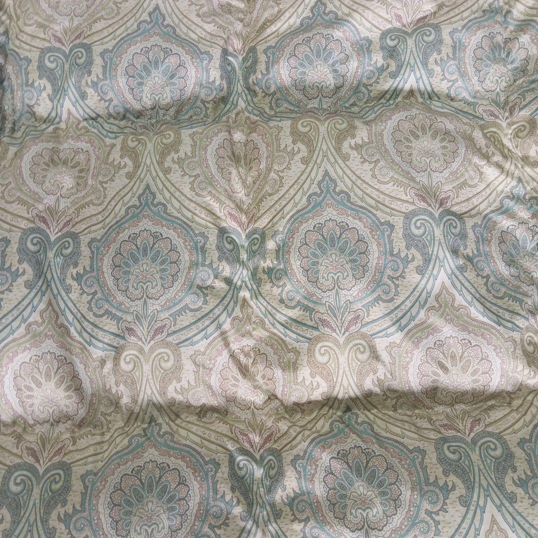 羽毛掛け布団　西川産業 花柄掛 グリーン系シングル　ダウン85%　中羽毛1.1㌔