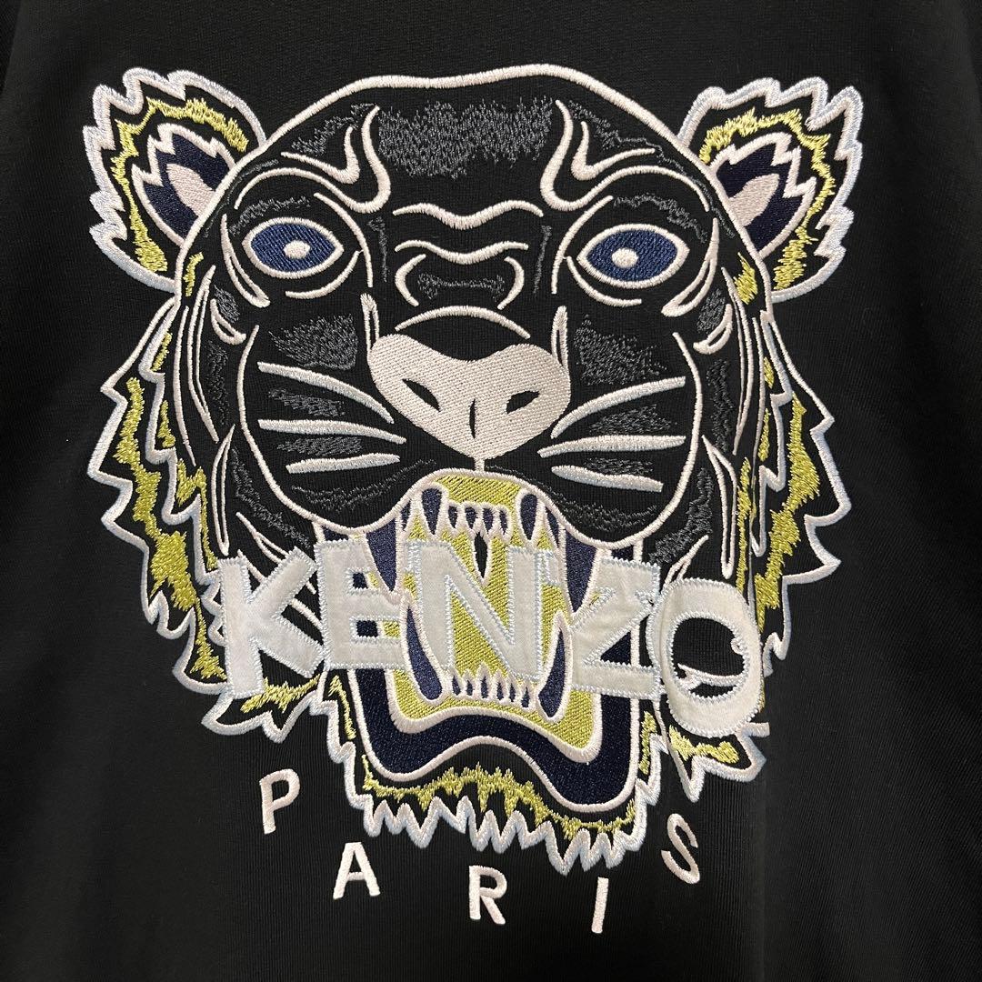 t151【美品】ケンゾー 刺繍 虎顔 ビッグロゴ スウェット 希少 人気 一点物