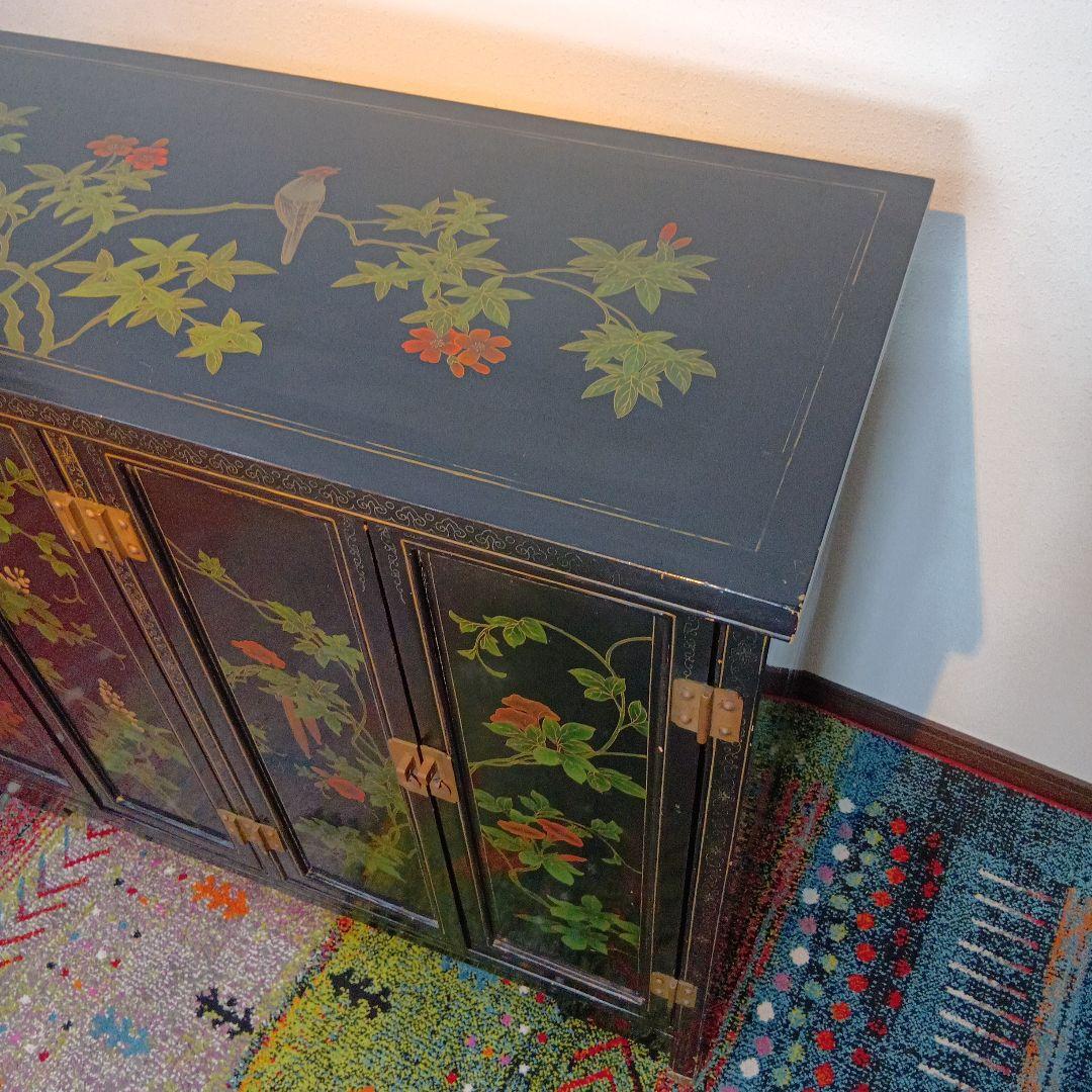 中国漆家具　アジアン家具　キャビネット