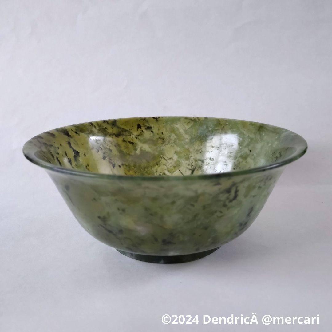 新品未使用　ヒスイ　南玉碗　JADEARTICLE　中国工芸　玉器