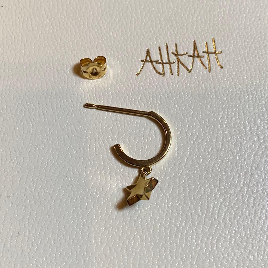 ahkah プルミエトワール プレーン 星 ピアス 片耳