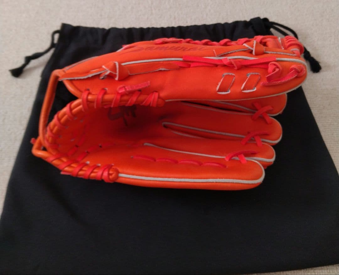 硬式グローブ 侍 外野手用 スガイスポーツ 大人用 オレンジ