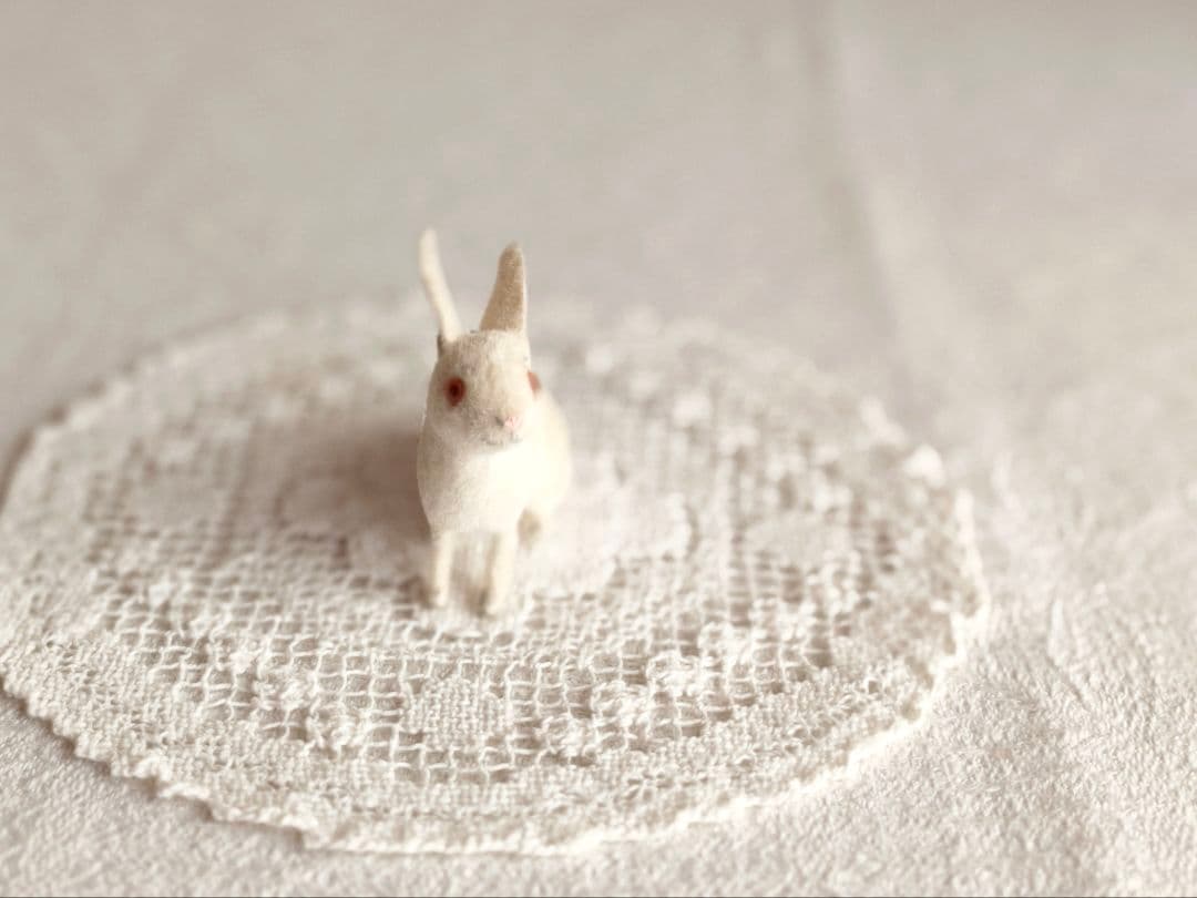 【✳︎toto✳︎さま】vintage ୨୧ 真っ白な 可愛い ウサちゃん