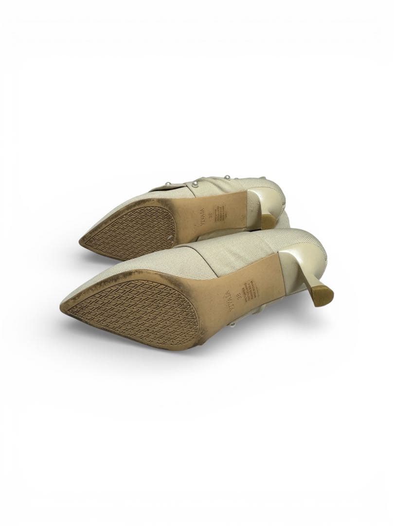 VIVAIA ポインテッドトゥ 撥水加工 アンクル ヒールブーツ