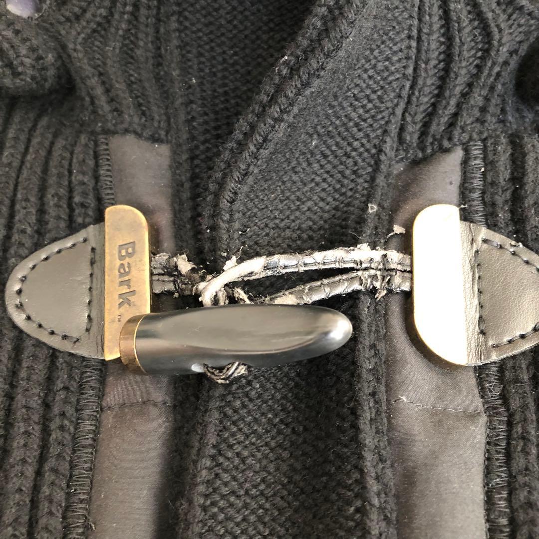 Barkバーク　ニット切替ダウンジャケット　ブラック黒　L　フード脱着可