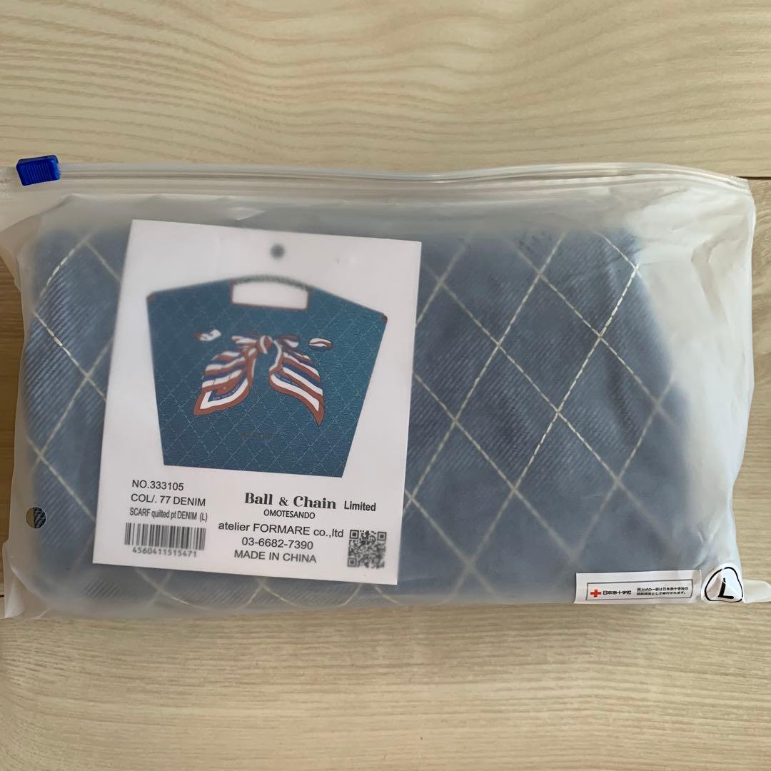 Ball＆Chain スカーフ リボン柄 デニム　L 表参道店限定　完売　希少