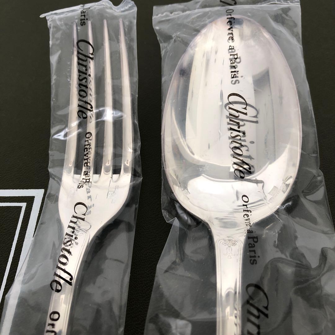 未使用　Christofle マルメゾン　テーブルスプーン＆テーブルフォーク