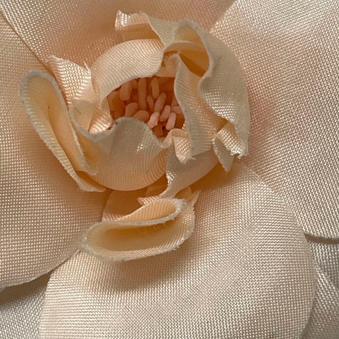 シャネル カメリア コサージュ ブローチ ヴィンテージ ピンク 箱付