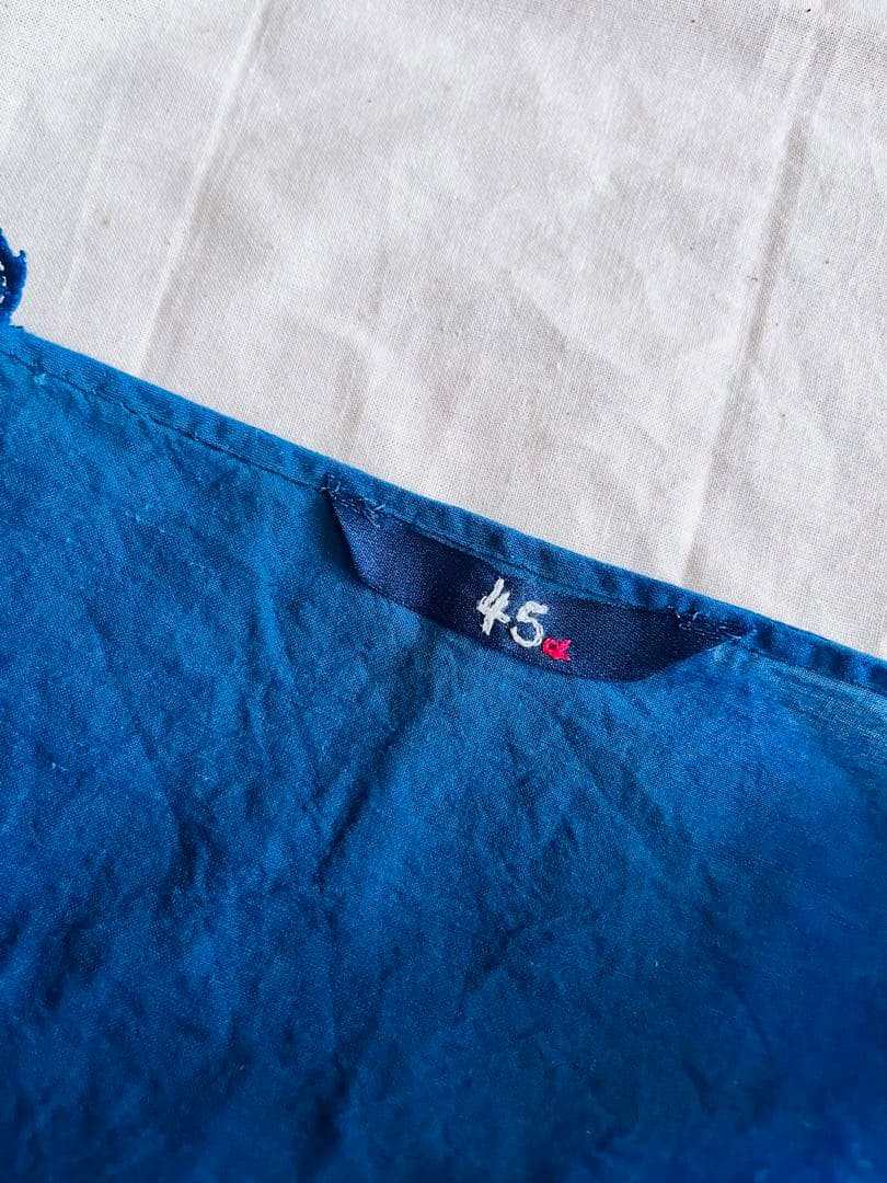 【Bbaywaterr】45Rレースキャミソール カットワーク刺繍 藍染め