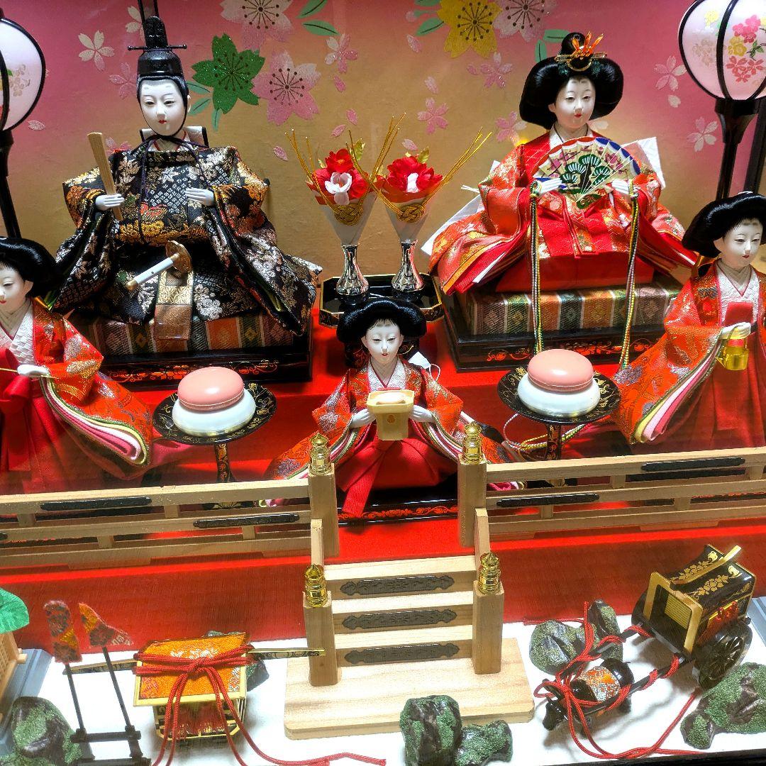 雛人形セット 伝統的な五人装飾付き