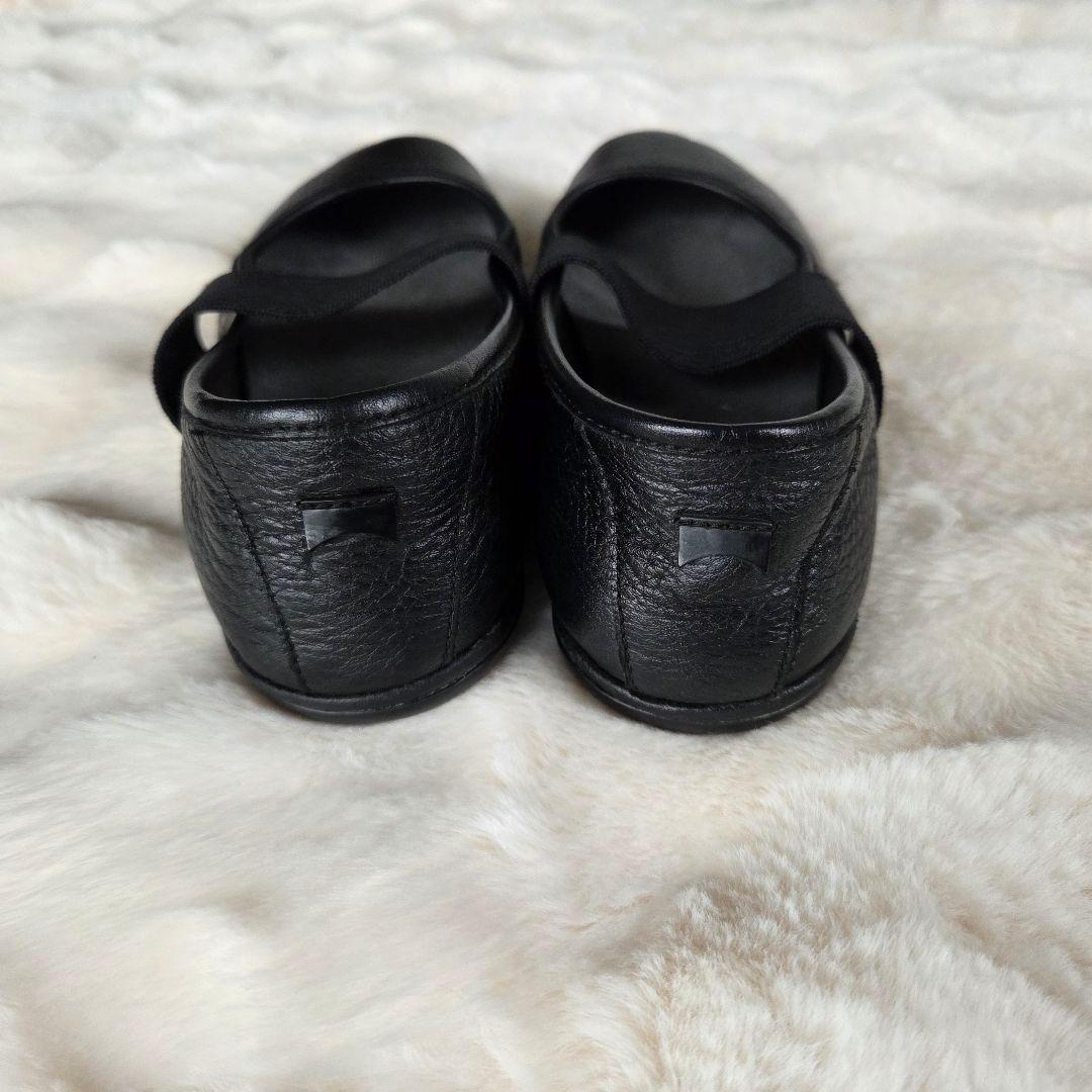 カンペール　CAMPER　バレエシューズ　黒 ストラップ　フラットシューズ　24