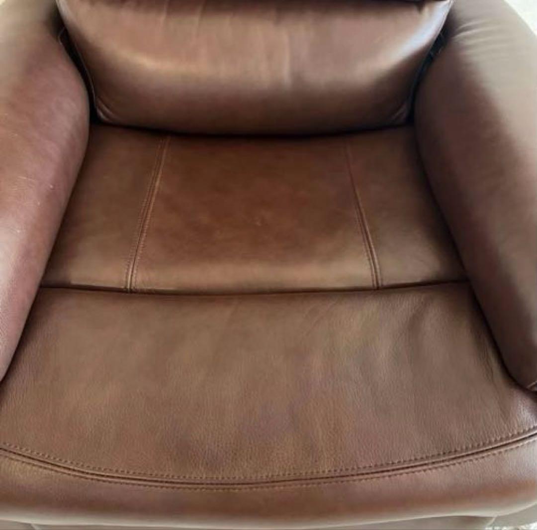 NITORI ニトリ リクライニングソファ 1人掛け レザー ブラウン