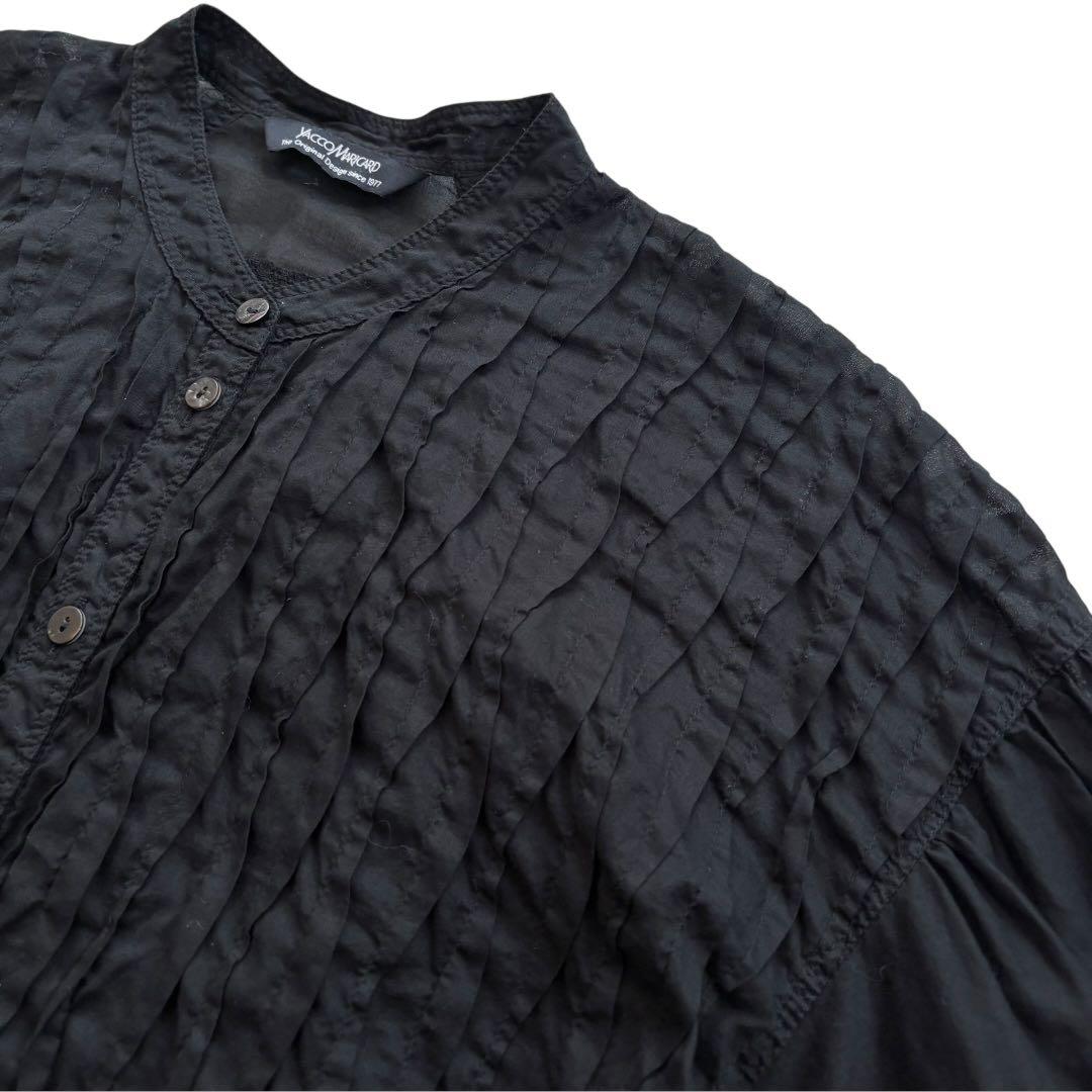 【極美品】YACCOMARICARD ヤッコマリカルド ピンタック ブラウス 黒