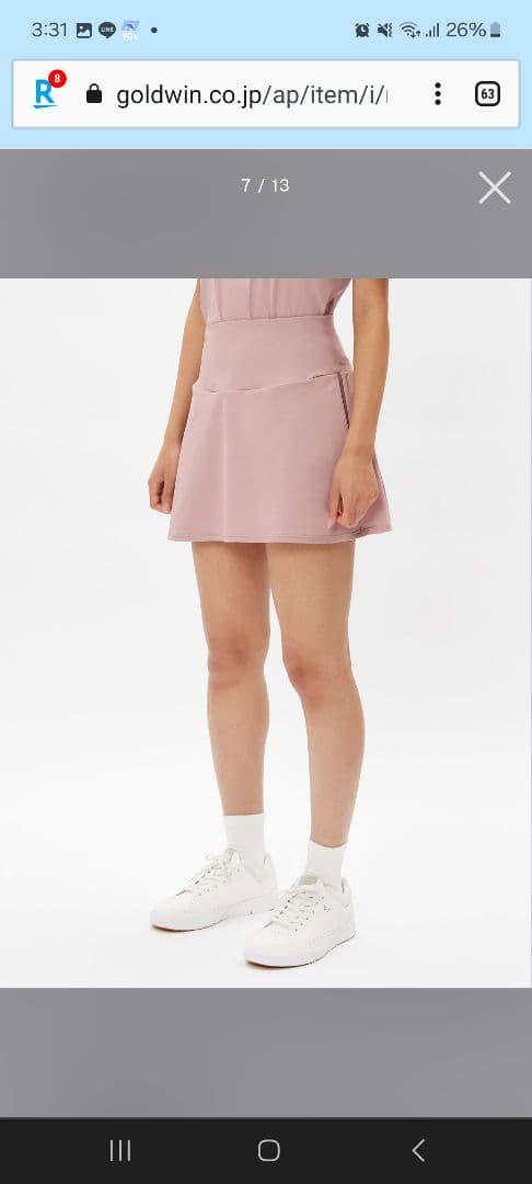 ellesse　エレッセ　スコート　ピンク　Ｍ　(定価　17800円)