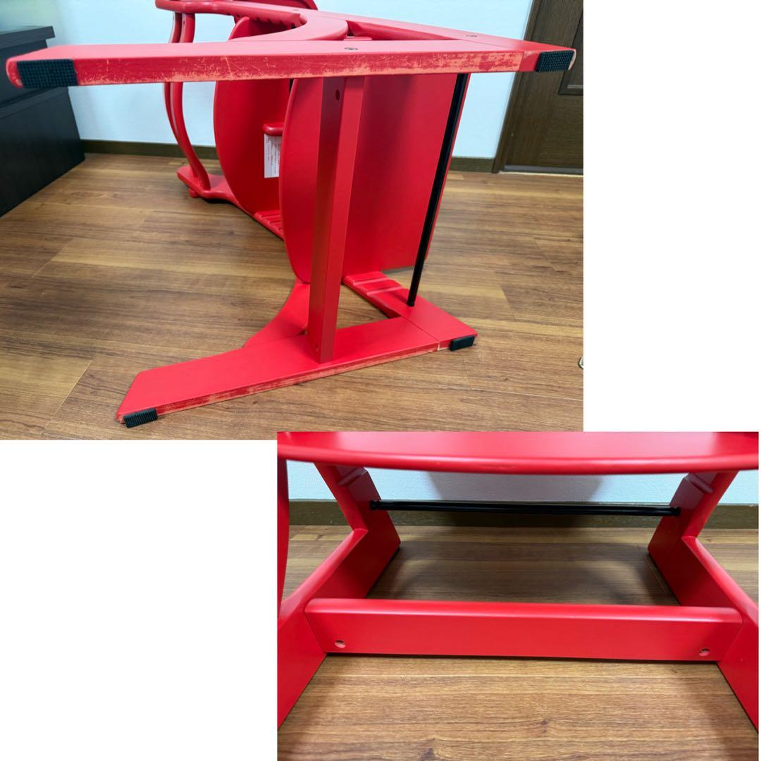 【美品】すくすくチェア　スクスクチェアーEX テーブル&カード付き　レッド