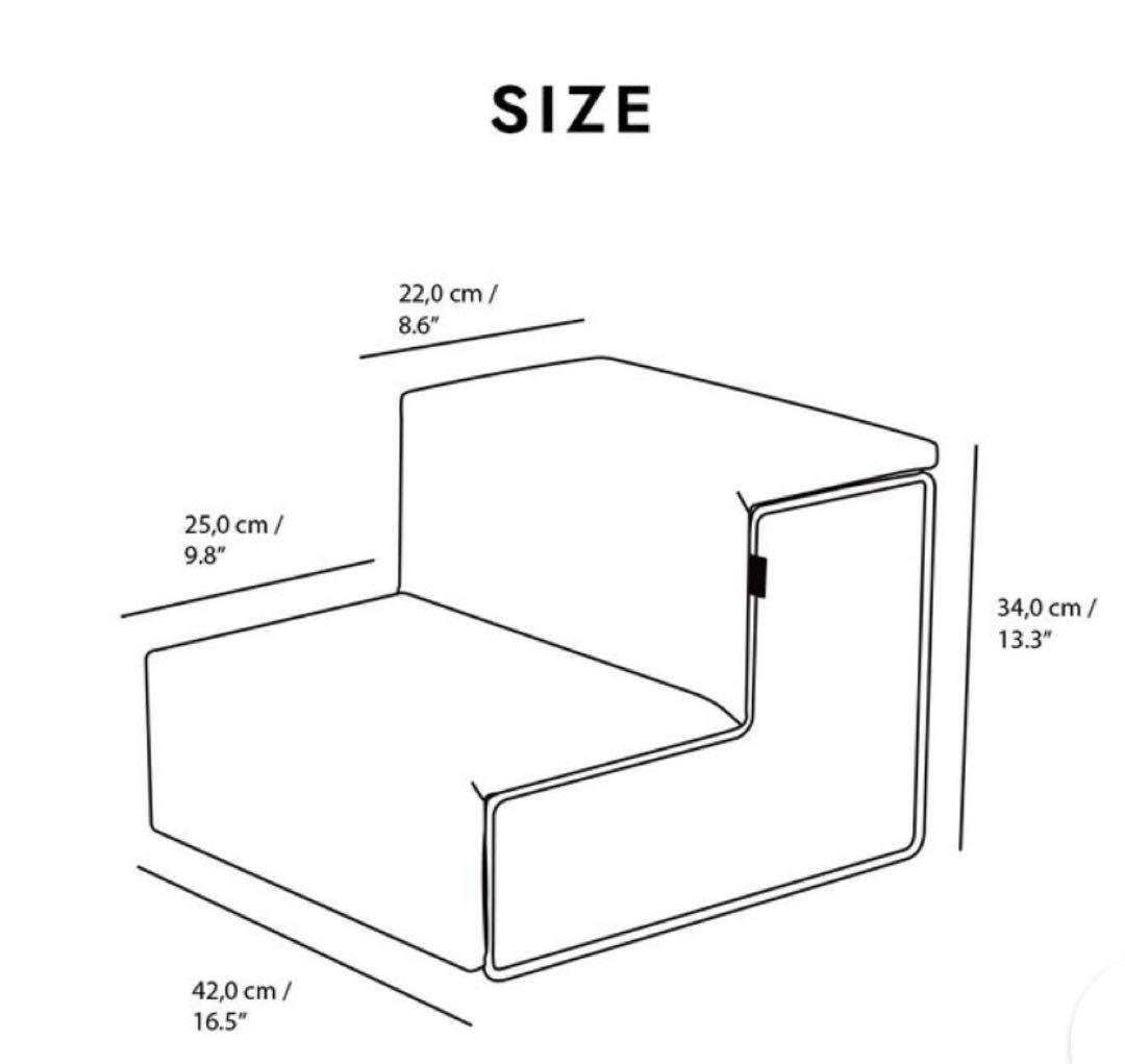 SMALLSTUFF おしゃれドッグステップ ペットステップ　　犬用階段　グレー