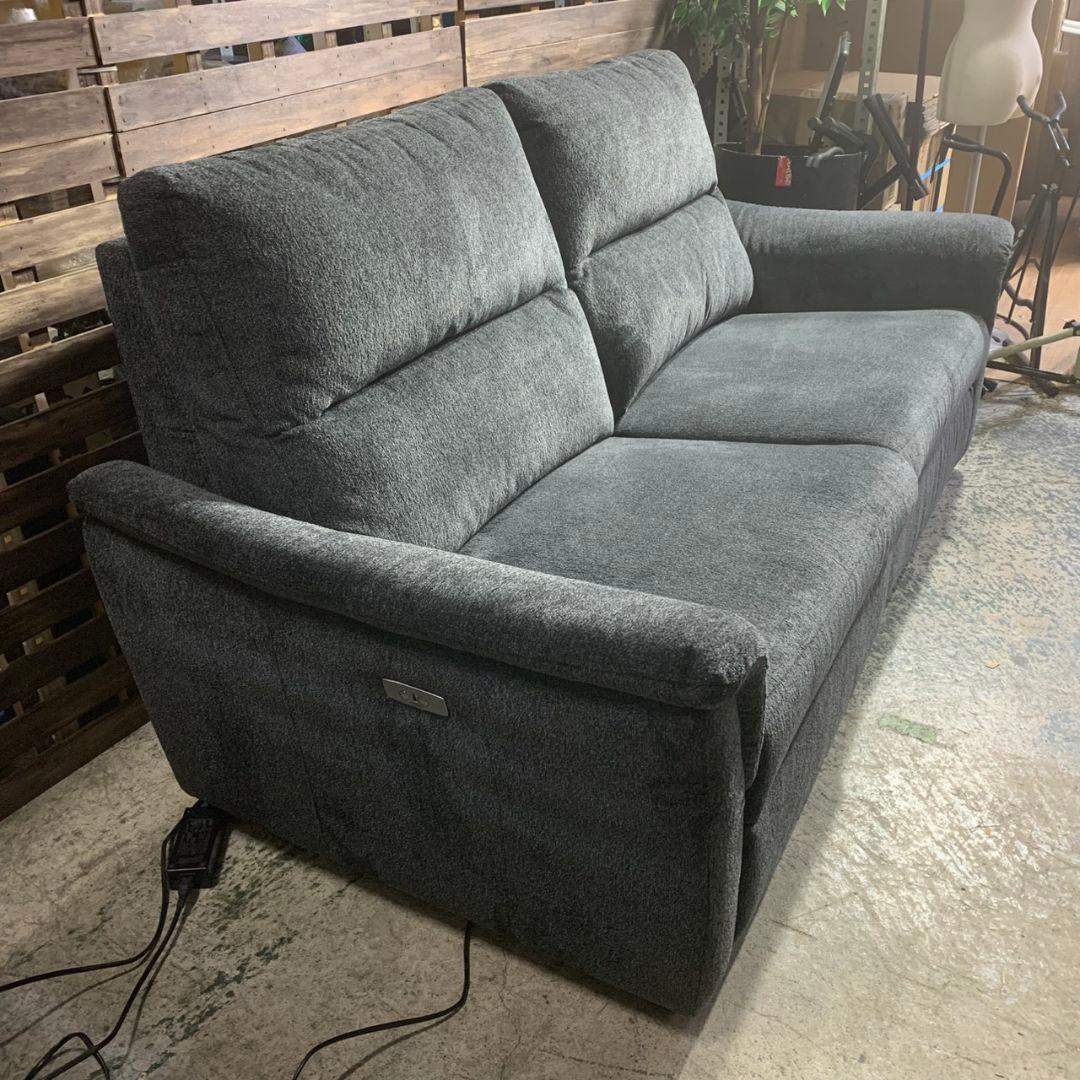 J845 NITORI ニトリ リクライニングソファ KK6133 ダークグレー