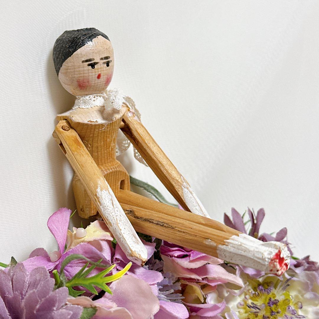 まーちゃん 様　❤️小さなペグドール❤️ アンティークウッデンドール　木製人形