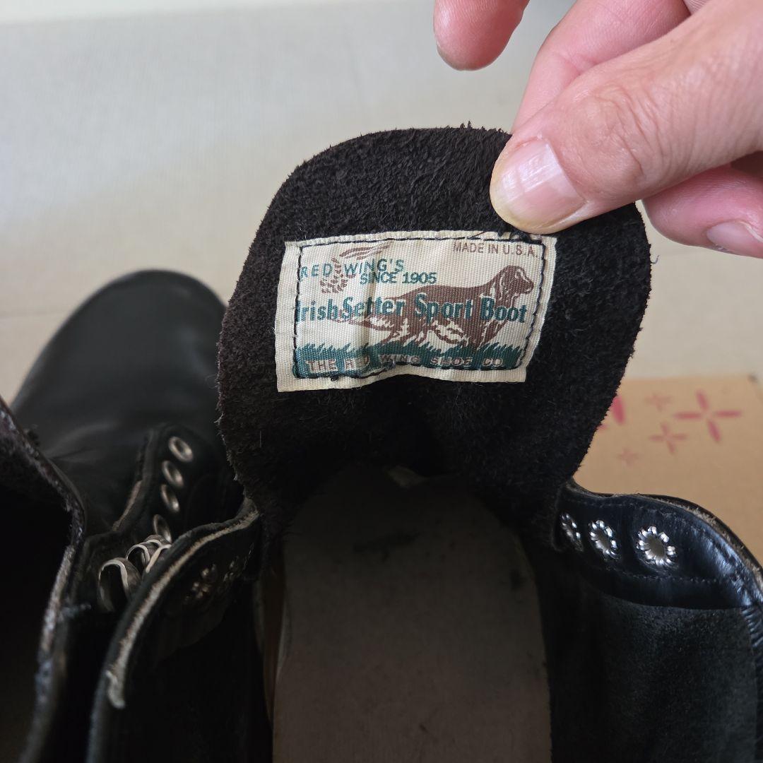 T*h様 レッドウィング　アイリッシュセッター　黒　8½D 犬タグ