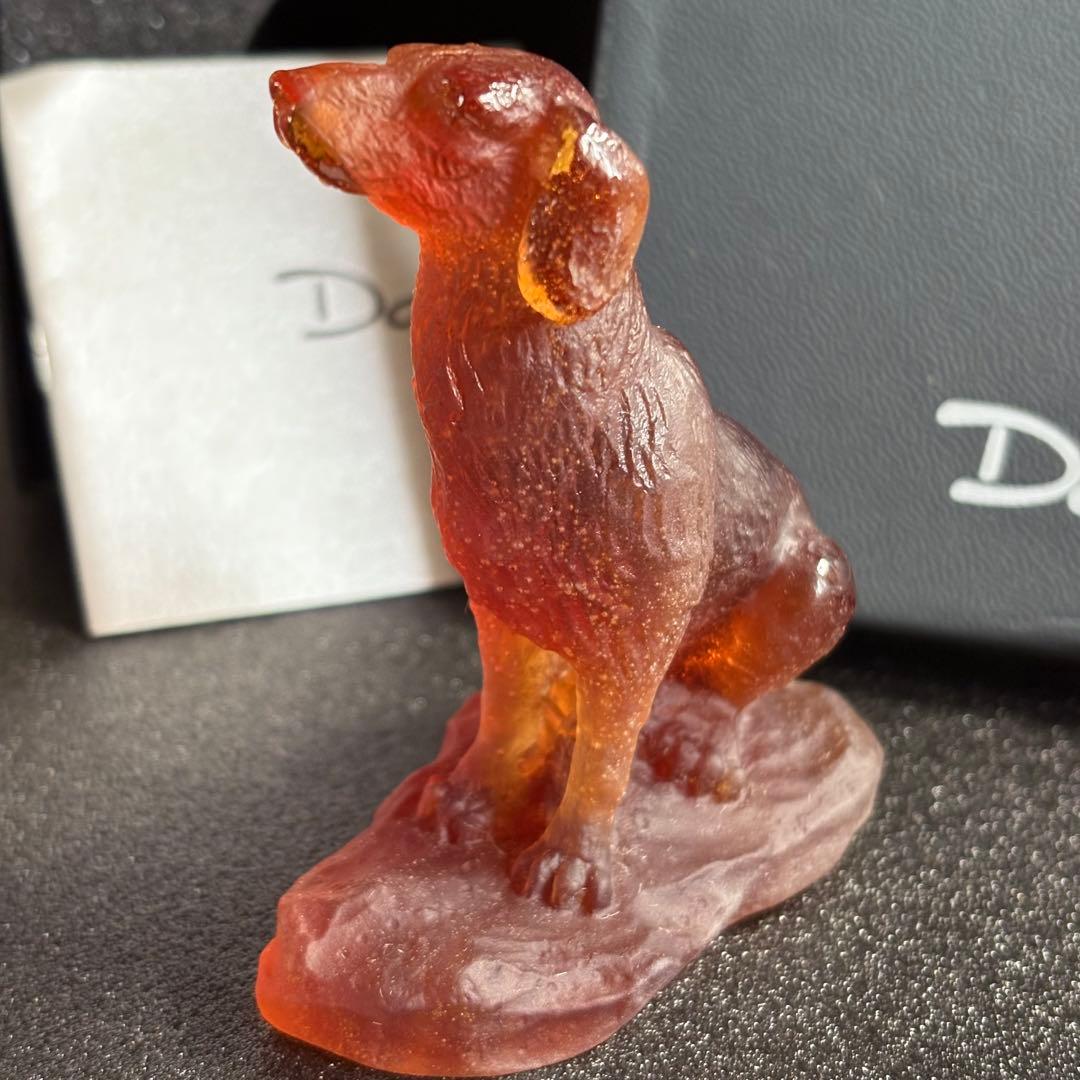 犬　置物　ドームフランス　猟犬　アンティーク　ナンシー　ガレ　daum ドーム