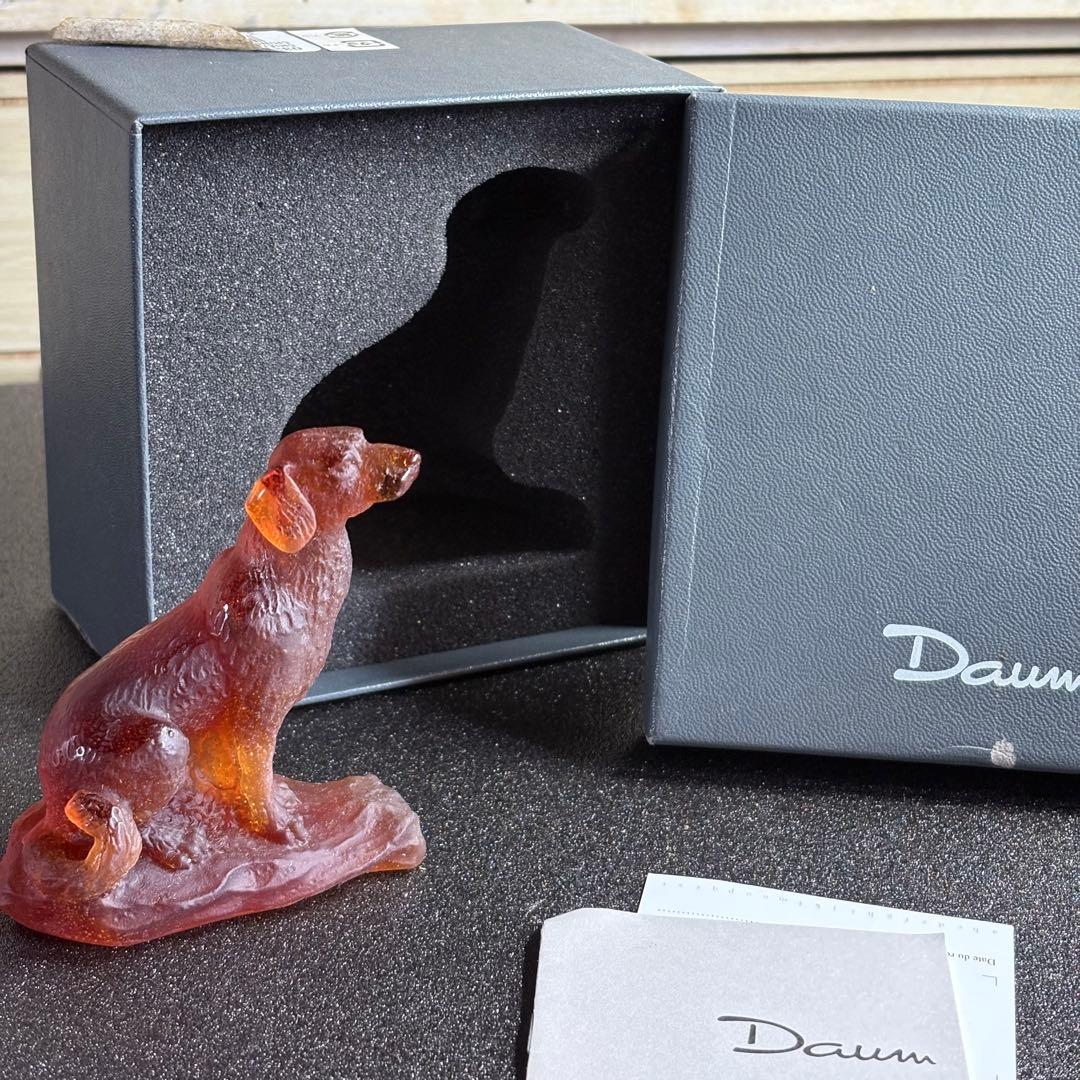 犬　置物　ドームフランス　猟犬　アンティーク　ナンシー　ガレ　daum ドーム