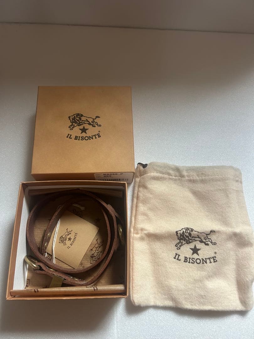 IL BISONTE 犬用品　茶　イルビゾンテ ドッグ　リード　首輪　セット