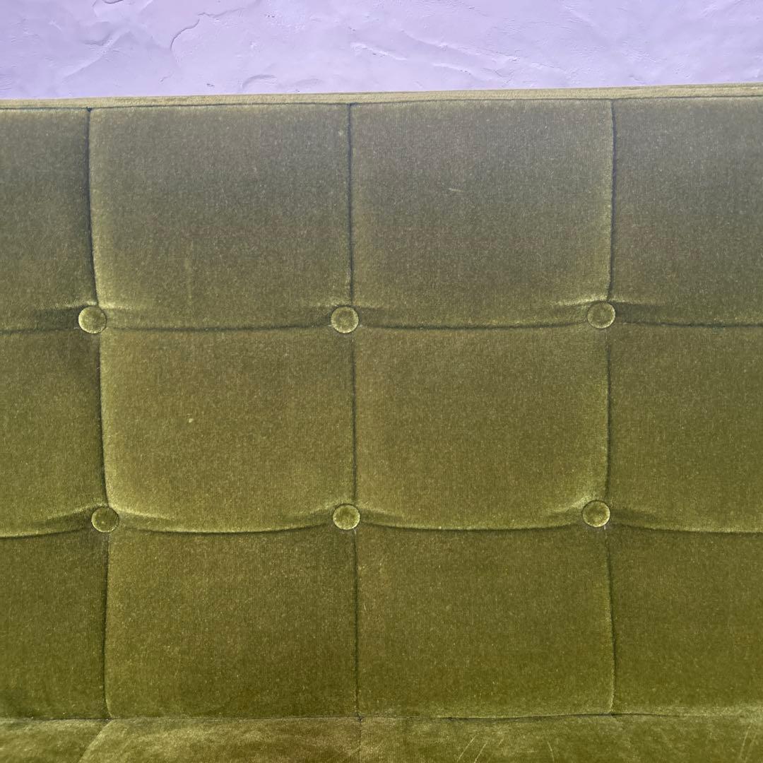 カリモク60 グリーン　ソファ 2人掛け【宮崎県まで引き取りでお願いします】