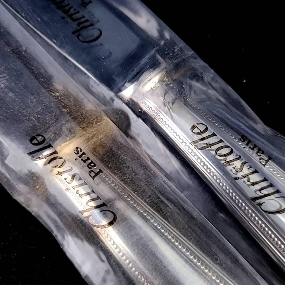 ＊未使用＊クリストフル　CHRISTOFLE　パール　テーブルナイフ　5本