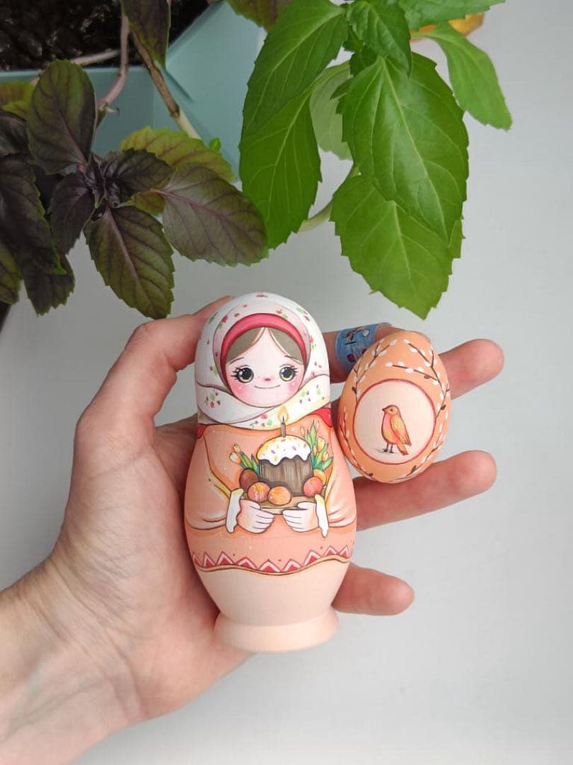 【Lenka】イースター☆天使オーナメント&マトリョーシカ&エッグ2P×2