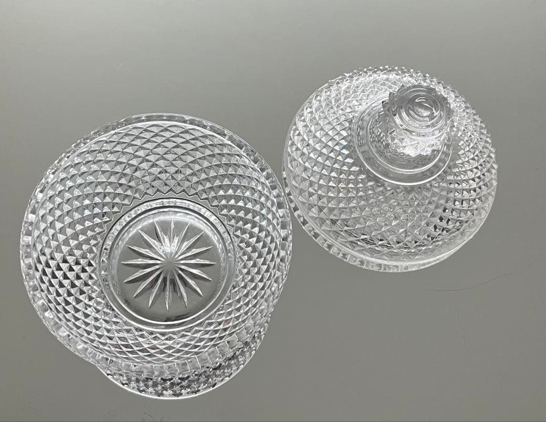 Baccarat バカラ/※ 刻印有 ディアマンビゾー 蓋物 義山　球型