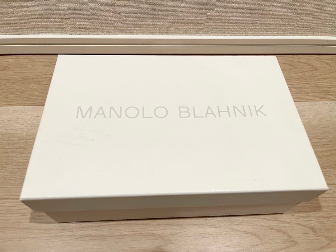美品MANOLO BLAHNIKマノロブラニク フラットパンプスBLACK黒35