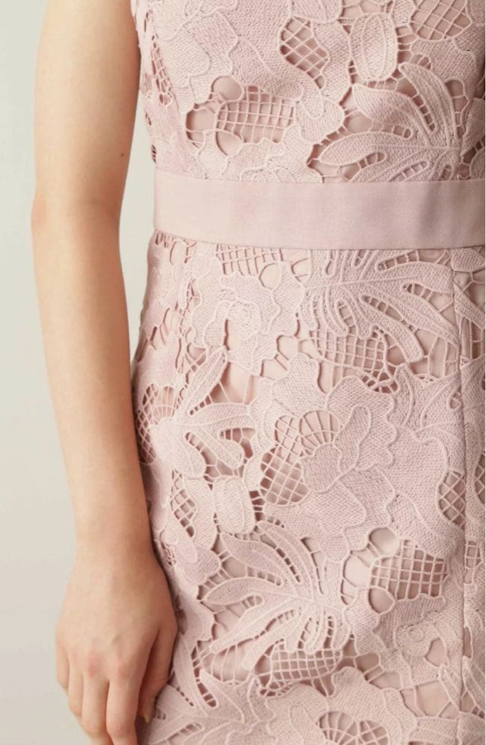 【新品】PINKY&DIANNE フラワーケミカルレース マーメイド ワンピース