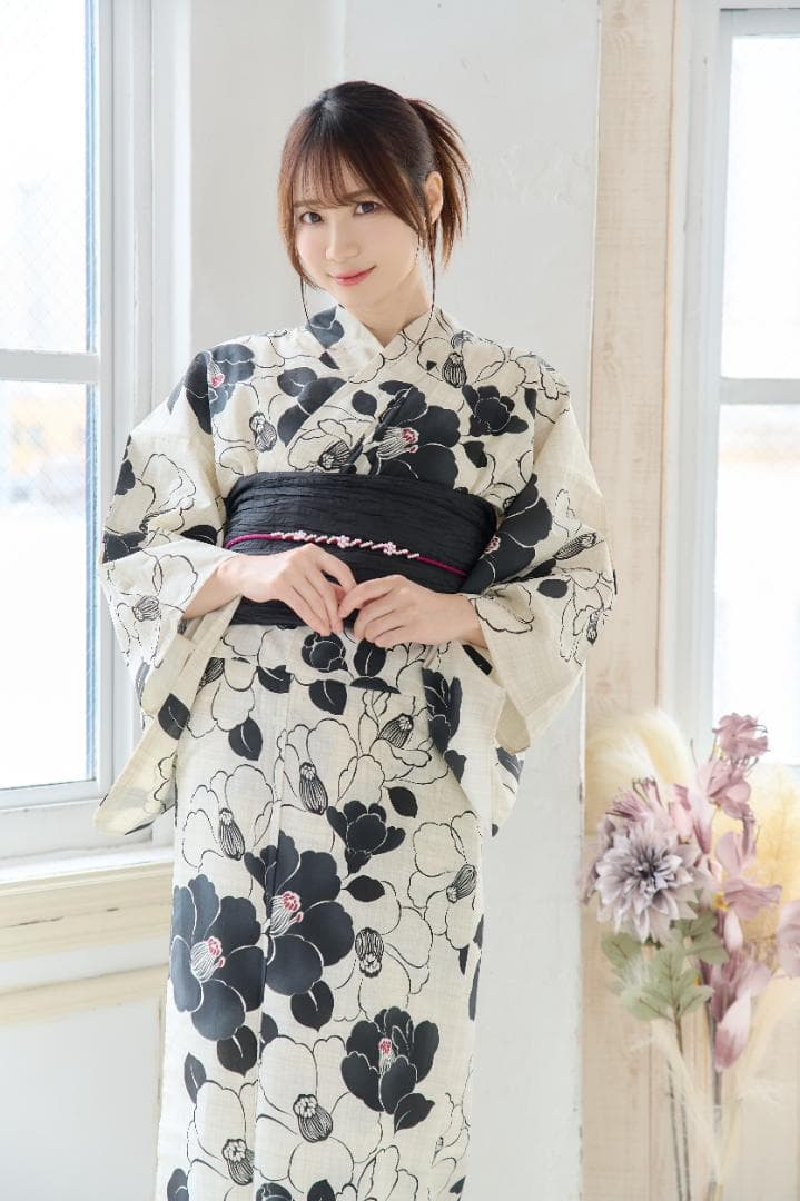 新品 浴衣 セット 浴衣セット ゆかた 大人 レディース 白 黒 Y4-57