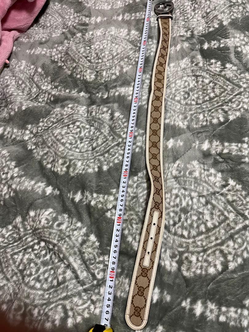 GUCCI GGモノグラム ベルト ベージュ/ブラウン