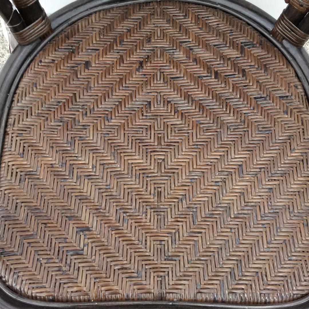 未使用品 カザマ オリッサ ハイバックシーベルチェア ラタン 回転式 1