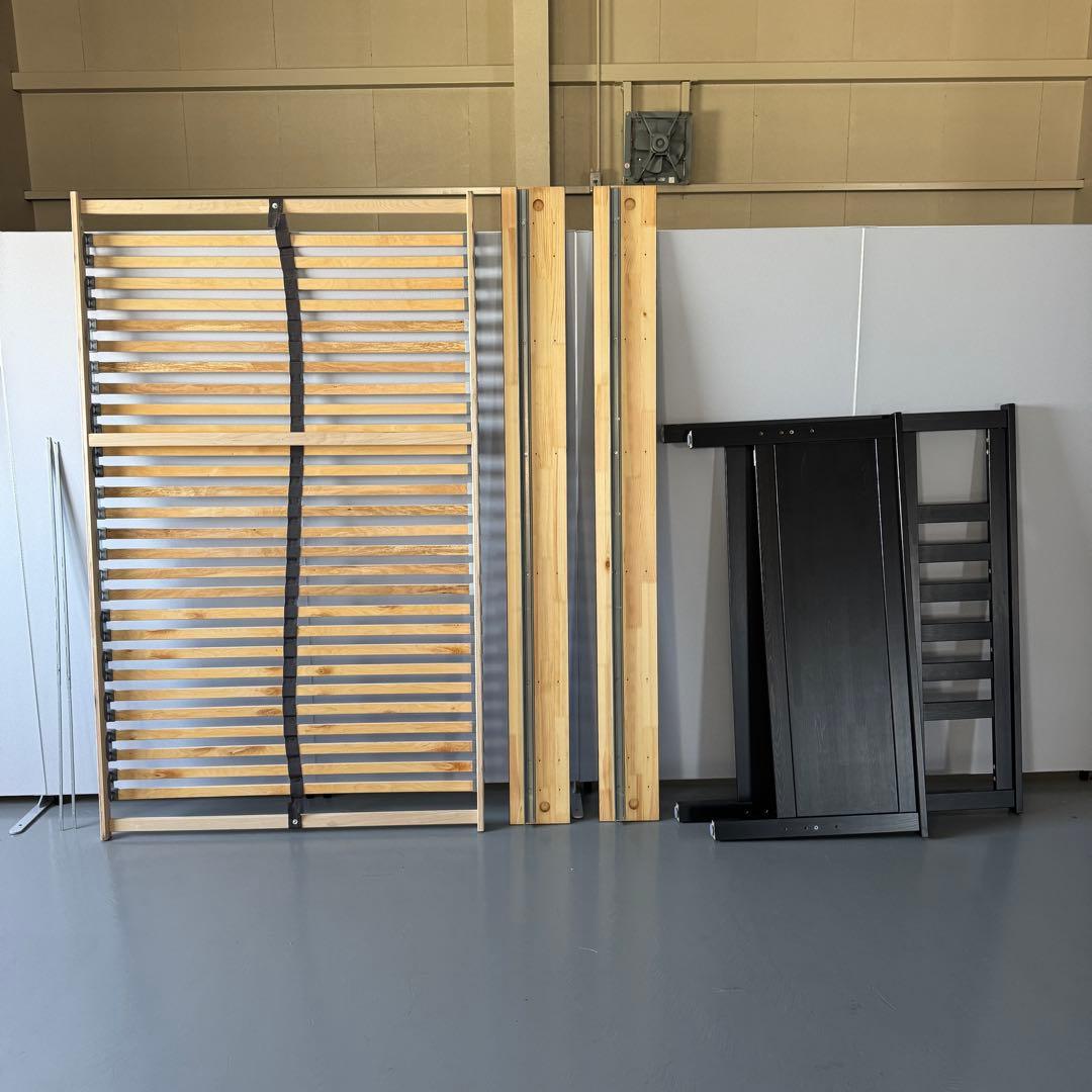【すのこセット】IKEA ベッドフレーム HEMNES & LÖNSETブラック